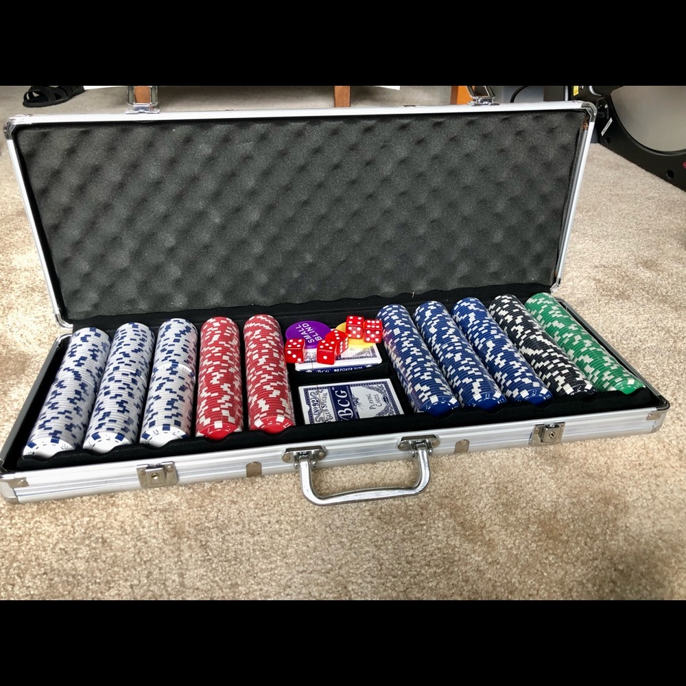 Poker Chip set for Texas Holden, poker, Blackjack